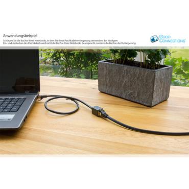 Alcasa 8070VR-005S netv&aelig;rkskabel Sort 0,5 m Cat7 S/FTP (S-STP)