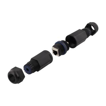 DELTACO netværkskobling - sort