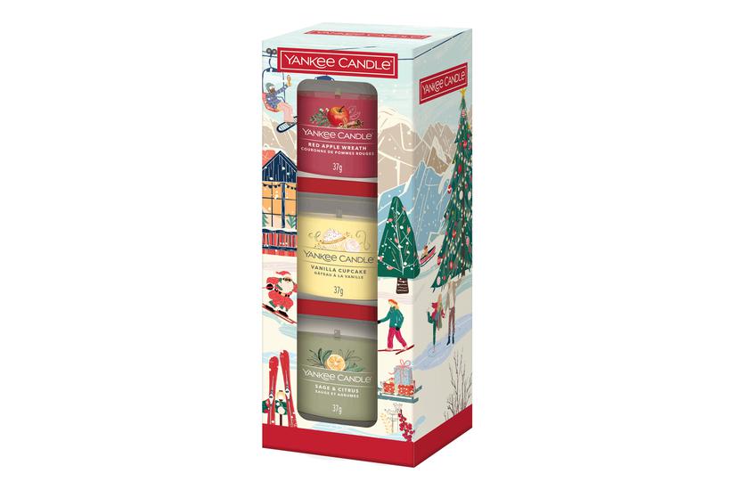 Yankee Candle 2652675E vokslys Rund Flerfarvet 3 stk