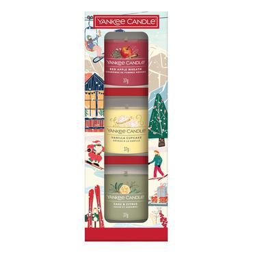 Yankee Candle 2652675E vokslys Rund Flerfarvet 3 stk