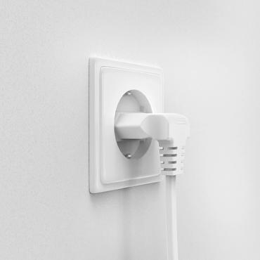 HAMA Power Cable Euro Plug Angled White 5.0m