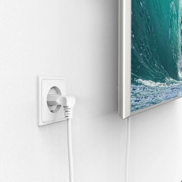 HAMA Power Cable Euro Plug Angled White 5.0m