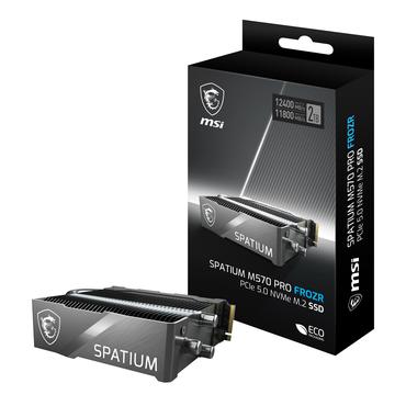 MSI SPATIUM M570 PRO PCIE 5.0 NVME M.2 2TB FROZR intern solid state drev PCI Express 5.0 3D NAND