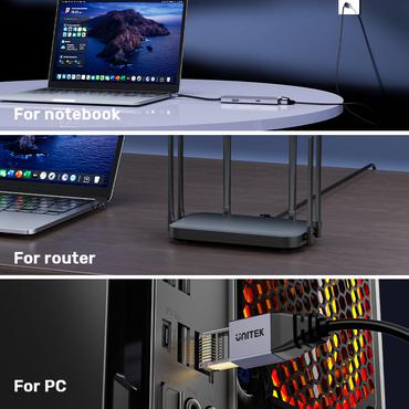 Unitek kabel Ethernet RJ-45 LAN, patchcord cat.8 (S/FTP), przewód sieciowy 2m