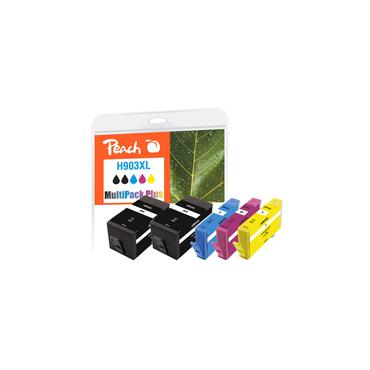 Peach PI300-865 bl&aelig;kpatron 5 stk Kompatibel H&oslash;jt (XL) udbytte Sort, Bl&aring;, Magenta, Gul