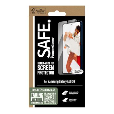 PanzerGlass SAFE. by ® Skærmbeskyttelse Samsung Galaxy A56 5G | Ultra-Wide Fit m. EasyAligner