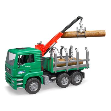 BRUDER Professional series - MAN Timber truck with loading crane and 3 trunks