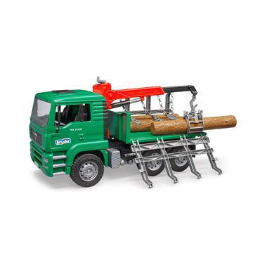 BRUDER Professional series - MAN Timber truck with loading crane and 3 trunks
