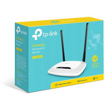 TP-Link TL-WR841N tr&aring;dl&oslash;s router Hurtigt ethernet Enkelt band (2,4 GHz) Sort, Hvid