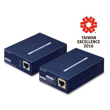 PLANET LRP-101U-KIT netværk forlænger Netværkssender & -modtager Blå 10, 100 Mbit/s