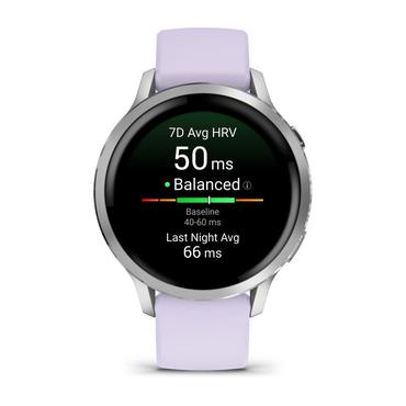 Garmin Venu 4 3,05 cm (1.2") AMOLED 41 mm Digital 390 x 390 pixel Berøringsskærm Sølv Wi-Fi GPS (satellit)
