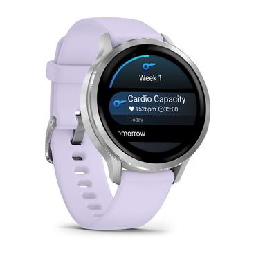 Garmin Venu 4 3,05 cm (1.2") AMOLED 41 mm Digital 390 x 390 pixel Berøringsskærm Sølv Wi-Fi GPS (satellit)