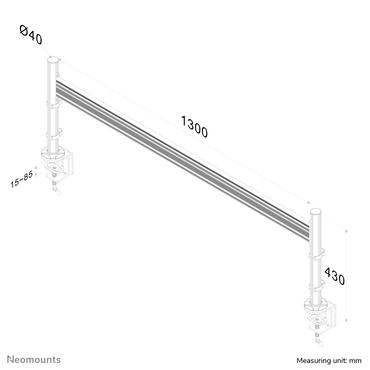 Neomounts FPMA-DTB100 monteringssats - fixerad - f&ouml;r 3 LCD-bildsk&auml;rmar - silver