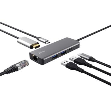 Trust Dalyx - dockningsstation - USB-C - HDMI - 1GbE