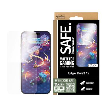 PanzerGlass SAFE. by ® Gaming Skærmbeskyttelse iPhone 16 Pro | Ultra-Wide Fit