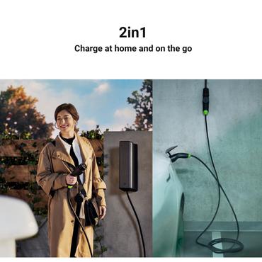 Green Cell EVGC01 opladningskabel til elbil Sort Type 2 CEE 16A 3 7 m