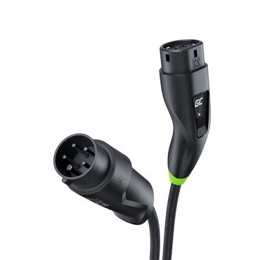 Green Cell EVGC01 opladningskabel til elbil Sort Type 2 CEE 16A 3 7 m