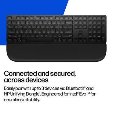 HP Multi-Device Dual-Mode Keyboard with Palm Rest 580K