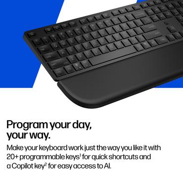 HP Multi-Device Dual-Mode Keyboard with Palm Rest 580K