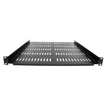 StarTech.com 1U Vented Server Rack Cabinet Shelf, 20in Deep Fixed Cantilever Tray, Rackmount Shelf for 19" AV/Data/Network Equipment Enclosure w/ Cage Nuts & Screws, 55lbs Weight Capacity - 1U Network Rack Shelf - rackhylde - 1U