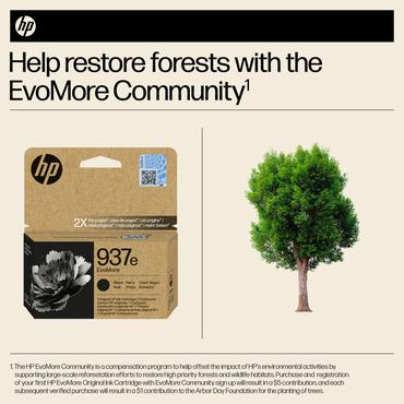 HP Original 937e EvoMore-blækpatron, sort