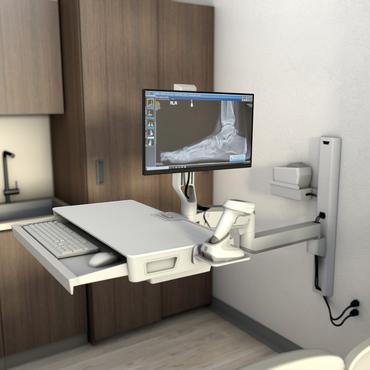 Ergotron CareFit Combo System with Worksurface monteringssats - modul&auml;r - f&ouml;r LCD-bildsk&auml;rm/tangentbord - vit