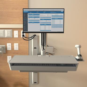 Ergotron CareFit Combo System with Worksurface monteringssats - modul&auml;r - f&ouml;r LCD-bildsk&auml;rm/tangentbord - vit