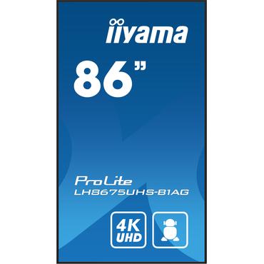 iiyama ProLite LH8675UHS-B1AG 86" Klass (85.6" visbar) LED-bakgrundsbelyst LCD-skärm