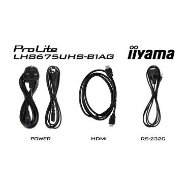 iiyama ProLite LH8675UHS-B1AG 86" Klass (85.6" visbar) LED-bakgrundsbelyst LCD-skärm