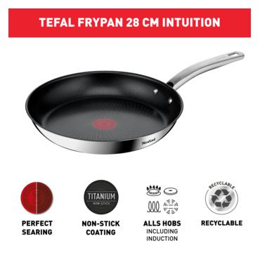 Tefal B8170644 Intuition Frypan, 28cm, Stainless steel, Suitable for induction