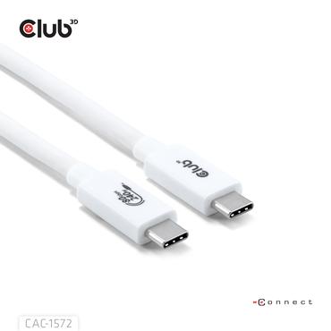 Club 3D - USB typ C-kabel - 24 pin USB-C till 24 pin USB-C - 1.2 m