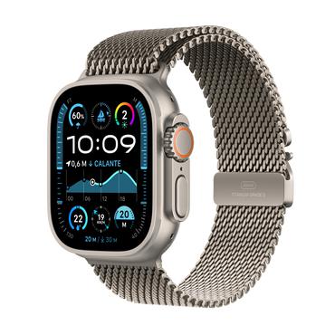 Apple Watch Ultra 2 - naturlig titan - smart klocka med milanesisk loop - naturlig - 64 GB