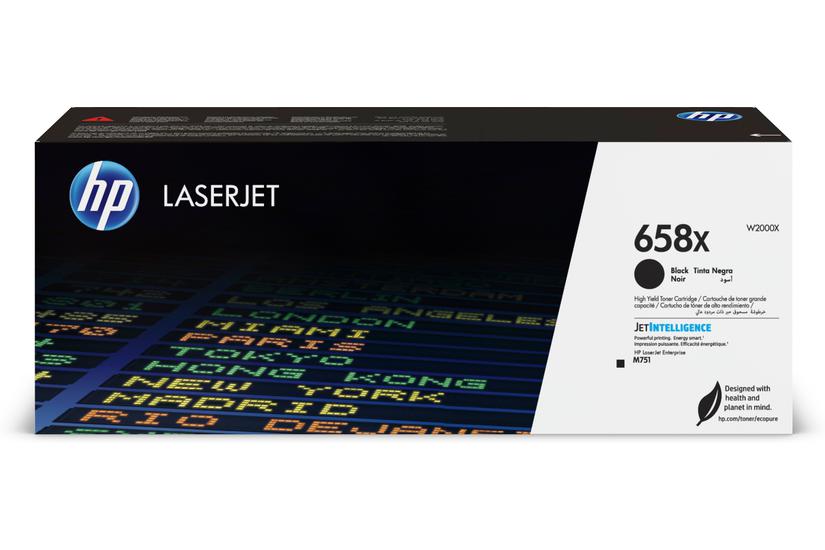 HP 658X - h&ouml;g kapacitet - svart - original - LaserJet - tonerkassett (W2000X)