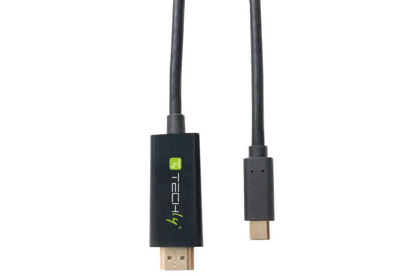 Techly IADAP-USBC-HDMI2TY USB grafisk adapter 3840 x 2160 pixel Sort