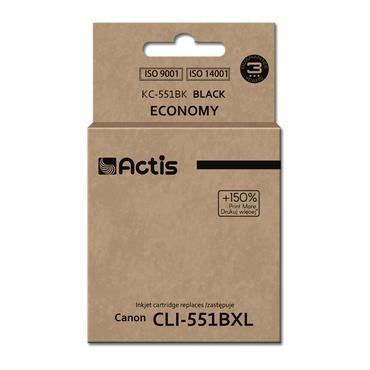 Actis KC-551Bk bl&aelig;k (Canon CLI-551BK udskiftning; Standard; 12 ml; sort)