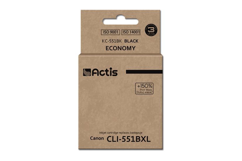 Actis KC-551Bk bl&aelig;k (Canon CLI-551BK udskiftning; Standard; 12 ml; sort)