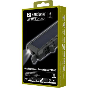 Sandberg Outdoor Solar Powerbank 24000 solarstrømbank