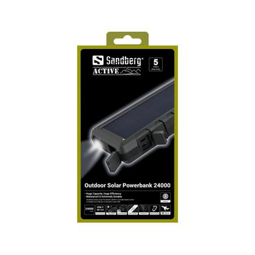 Sandberg Outdoor Solar Powerbank 24000 solarstrømbank