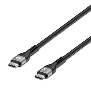 MANHATTAN USB2.0 USB-C Kabel Stecker/Stecker 240W 2m schwarz