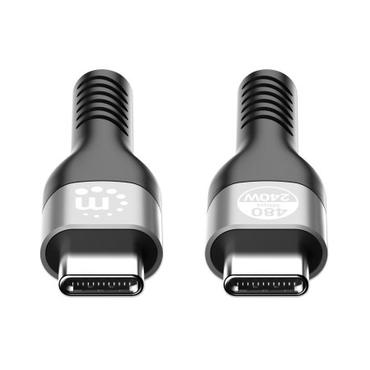 MANHATTAN USB2.0 USB-C Kabel Stecker/Stecker 240W 2m schwarz