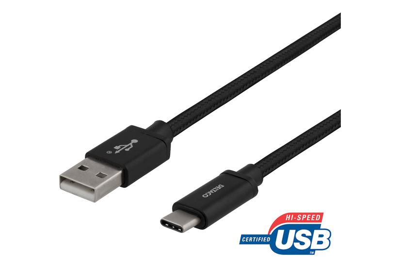 DELTACO USBC-1132M - USB typ C-kabel - USB till USB-C - 1 m