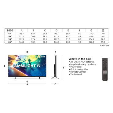 Philips 65PUS8500/12 164cm 65" 4K Ambilight TV