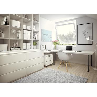 Esselte 5216-10-01 Opbevaringsboks Rektangul&aelig;r Acrylonitrilbutadienstyren Gr&aring;, Hvid