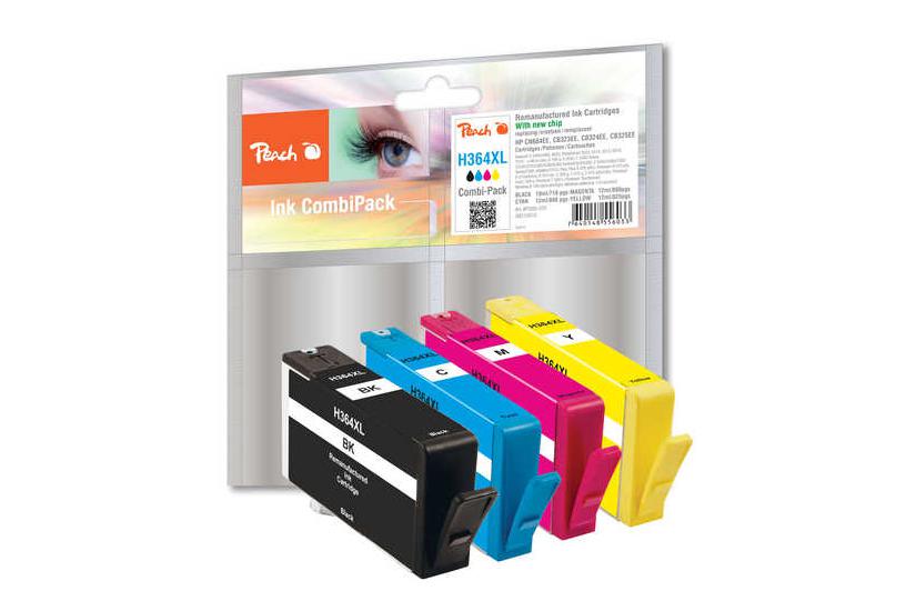 Peach PI300-370 bl&aelig;kpatron 4 stk H&oslash;jt (XL) udbytte Sort, Bl&aring;, Magenta, Gul