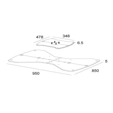 Multibrackets M Public Display Stand Floorstand Base B2B komponenter til montering - for LCD display - sølv