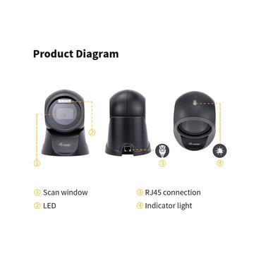 Equip Barcode Omni-Direktional Laser Kabel USB 1D2D  schwarz