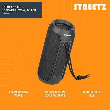 STREETZ S250 - h&ouml;gtalare - f&ouml;r b&auml;rbar anv&auml;ndning - tr&aring;dl&ouml;s