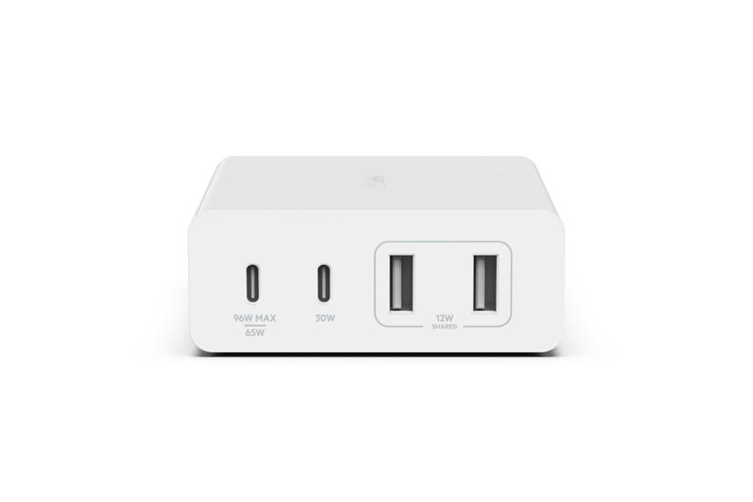 Belkin BoostCharge GaN strømforsyningsadapter - 2 x USB, 2 x USB-C - 108 Watt