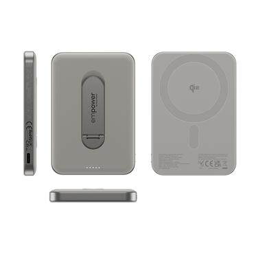 PanzerGlass empower™ by ® empower™ Bank m. Spin Stand | 5000mAh | Titanium