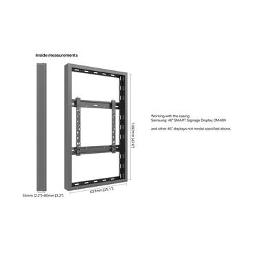 Multibrackets M Pro Series h&ouml;lje - liten - f&ouml;r platt panel - h&ouml;g ljusstyrka - svart (RAL 9005)